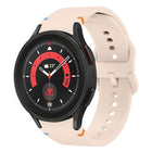 Flat Sewing Design Silicone Watch Band, For Sansung Galaxy Watch5 Pro 45mm, Fou Samsung Galaxy Watch 4 40 / 44mm, For Samsung Galaxy Watch 4 Classic 42 / 46mm - DealBuddy