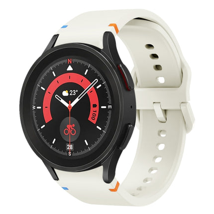 Flat Sewing Design Silicone Watch Band, For Sansung Galaxy Watch5 Pro 45mm, Fou Samsung Galaxy Watch 4 40 / 44mm, For Samsung Galaxy Watch 4 Classic 42 / 46mm - DealBuddy