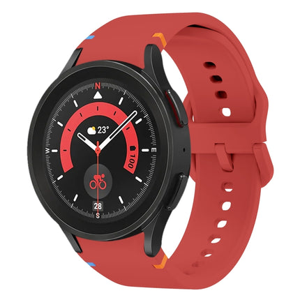 Flat Sewing Design Silicone Watch Band, For Sansung Galaxy Watch5 Pro 45mm, Fou Samsung Galaxy Watch 4 40 / 44mm, For Samsung Galaxy Watch 4 Classic 42 / 46mm - DealBuddy