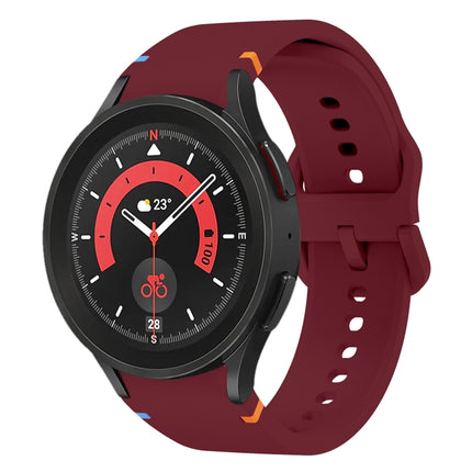 Flat Sewing Design Silicone Watch Band, For Sansung Galaxy Watch5 Pro 45mm, Fou Samsung Galaxy Watch 4 40 / 44mm, For Samsung Galaxy Watch 4 Classic 42 / 46mm - DealBuddy