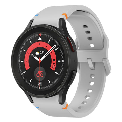 Flat Sewing Design Silicone Watch Band, For Sansung Galaxy Watch5 Pro 45mm, Fou Samsung Galaxy Watch 4 40 / 44mm, For Samsung Galaxy Watch 4 Classic 42 / 46mm - DealBuddy