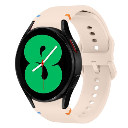 Flat Sewing Design Silicone Watch Band, For Sansung Galaxy Watch5 Pro 45mm, Fou Samsung Galaxy Watch 4 40 / 44mm, For Samsung Galaxy Watch 4 Classic 42 / 46mm - DealBuddy
