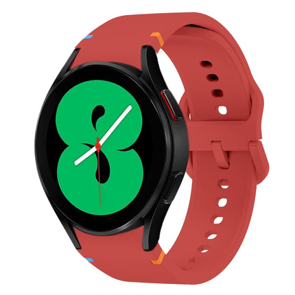 Flat Sewing Design Silicone Watch Band, For Sansung Galaxy Watch5 Pro 45mm, Fou Samsung Galaxy Watch 4 40 / 44mm, For Samsung Galaxy Watch 4 Classic 42 / 46mm - DealBuddy