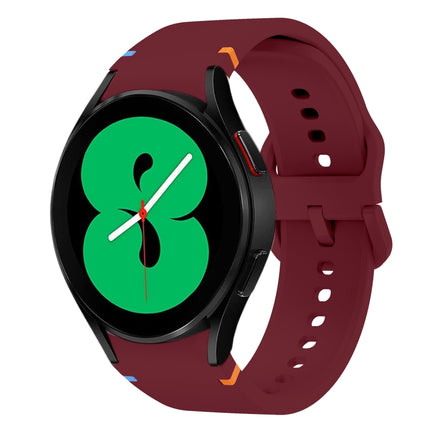 Flat Sewing Design Silicone Watch Band, For Sansung Galaxy Watch5 Pro 45mm, Fou Samsung Galaxy Watch 4 40 / 44mm, For Samsung Galaxy Watch 4 Classic 42 / 46mm - DealBuddy