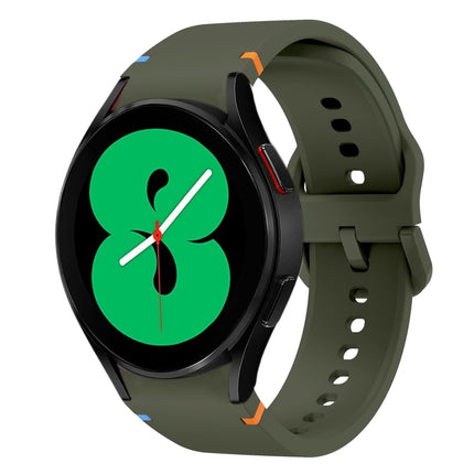 Flat Sewing Design Silicone Watch Band, For Sansung Galaxy Watch5 Pro 45mm, Fou Samsung Galaxy Watch 4 40 / 44mm, For Samsung Galaxy Watch 4 Classic 42 / 46mm - DealBuddy
