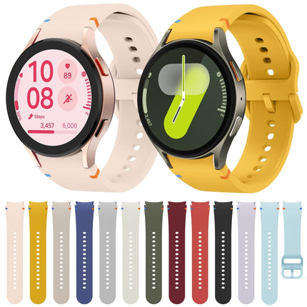 Flat Sewing Design Silicone Watch Band, For Samsung Galaxy Watch FE 40mm, For Samsung Galaxy Watch 7 44mm, For Samsung Galaxy Watch 7 40mm, For Samsung Galaxy Watch 6 Classic 43 / 47mm