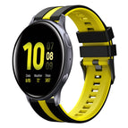 For Samsung Galaxy Watch Active 2 44mm / Black+Yellow
