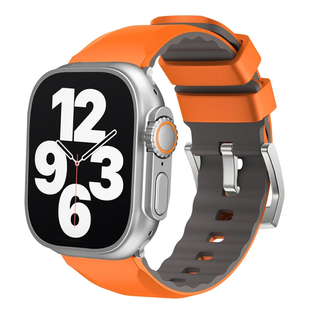 Two-Color Silicone Watch Band, For Apple Watch Series 6 40mm, For Apple Watch Series 6 44mm, For Apple Watch Series 5 44mm, For Apple Watch Series 5 40mm