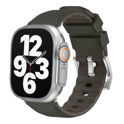 Two-Color Silicone Watch Band, For Apple Watch Series 4 44mm, For Apple Watch Series 4 40mm - DealBuddy