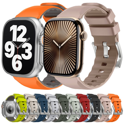 Two-Color Silicone Watch Band, For Apple Watch Series 4 44mm, For Apple Watch Series 4 40mm - DealBuddy