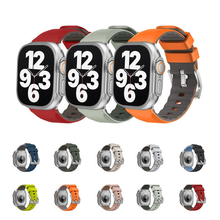 Two-Color Silicone Watch Band, For Apple Watch Series 4 44mm, For Apple Watch Series 4 40mm - DealBuddy
