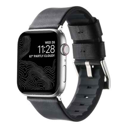 Genuine Leather Hybrid Silicone Watch Band, For Apple Watch Series 7 41mm, For Apple Watch Series 7 45mm, For Apple Watch SE 40mm, For Apple Watch SE 44mm, For Apple Watch Series 6 40mm, For Apple Watch Series 6 44mm, For Apple Watch Series 5 44mm     ... - DealBuddy