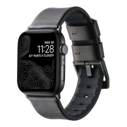 Genuine Leather Hybrid Silicone Watch Band