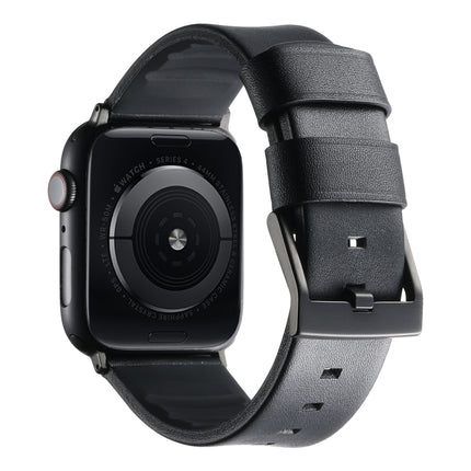 Genuine Leather Hybrid Silicone Watch Band
