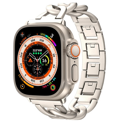 Quick-Release Metal Chain Watch Band, For Apple Watch SE 2023 44mm, For Apple Watch SE 2023 40mm, For Apple Watch Ultra 2 49mm, For Apple Watch Series 9 45mm, For Apple Watch Series 9 41mm, For Apple Watch Ultra 49mm, For Apple Watch Series 8 41mm     ...