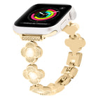 Four Leaf Clover Quick-Release Metal Chain Watch Band