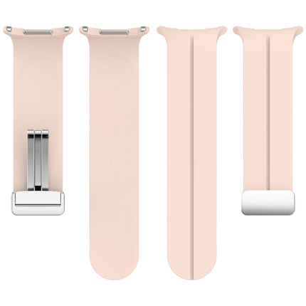 For Samsung Galaxy Watch Ultra 47mm / Ultra 2025 Groove Magnetic Folding Silver Buckle Silicone Watch Band - DealBuddy