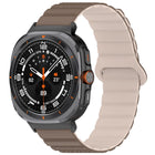 For Samsung Galaxy Watch Ultra 47mm Spot Pattern Two Color Magnetic Silicone Watch Band