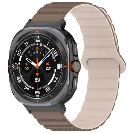 For Samsung Galaxy Watch Ultra 47mm Spot Pattern Two Color Magnetic Silicone Watch Band - DealBuddy