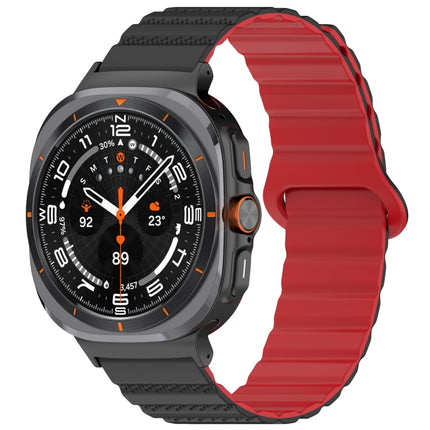 For Samsung Galaxy Watch Ultra 47mm Spot Pattern Two Color Magnetic Silicone Watch Band