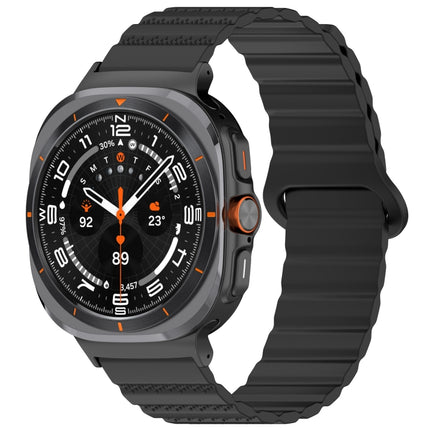 For Samsung Galaxy Watch Ultra 47mm Spot Pattern Two Color Magnetic Silicone Watch Band - DealBuddy
