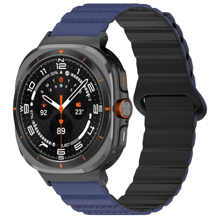 For Samsung Galaxy Watch Ultra 47mm Spot Pattern Two Color Magnetic Silicone Watch Band - DealBuddy