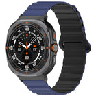 For Samsung Galaxy Watch Ultra 47mm Spot Pattern Two Color Magnetic Silicone Watch Band - DealBuddy