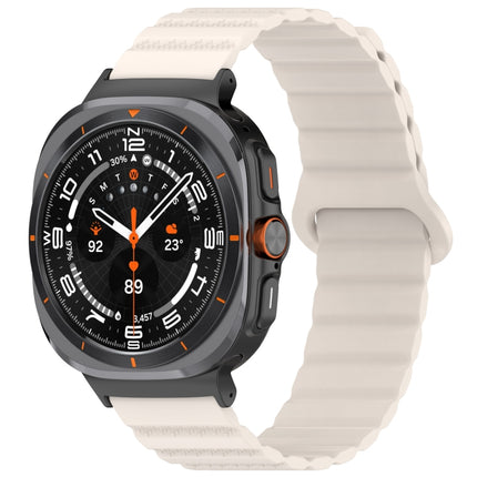 For Samsung Galaxy Watch Ultra 47mm Spot Pattern Two Color Magnetic Silicone Watch Band