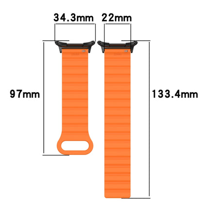For Samsung Galaxy Watch Ultra 47mm Spot Pattern Two Color Magnetic Silicone Watch Band - DealBuddy