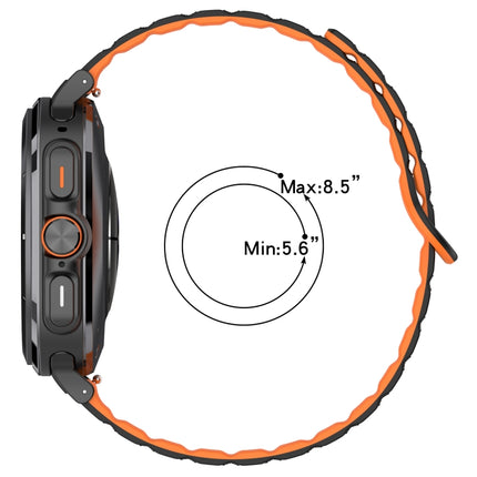 For Samsung Galaxy Watch Ultra 47mm Spot Pattern Two Color Magnetic Silicone Watch Band