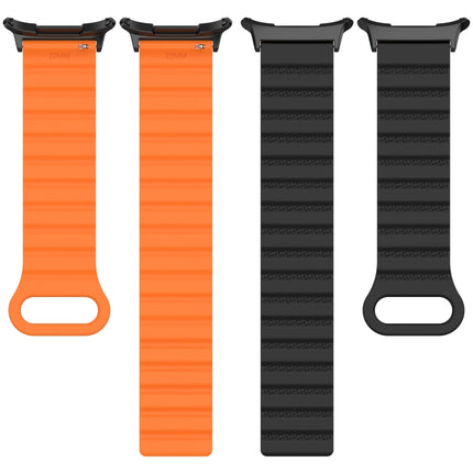For Samsung Galaxy Watch Ultra 47mm Spot Pattern Two Color Magnetic Silicone Watch Band
