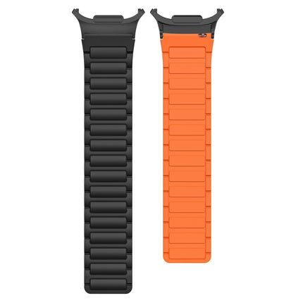 For Samsung Galaxy Watch Ultra 47mm Black Connector I-shaped Magnetic Silicone Watch Band - DealBuddy
