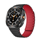 For Samsung Galaxy Watch Ultra 47mm Black Connector I-shaped Magnetic Silicone Watch Band - DealBuddy
