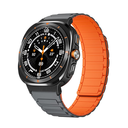For Samsung Galaxy Watch Ultra 47mm Black Connector I-shaped Magnetic Silicone Watch Band - DealBuddy
