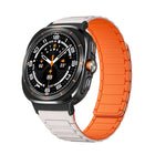 For Samsung Galaxy Watch Ultra 47mm Black Connector I-shaped Magnetic Silicone Watch Band - DealBuddy