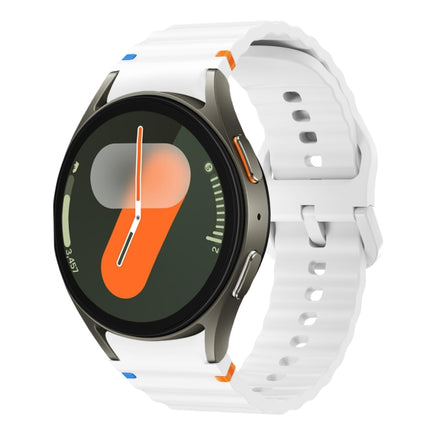 Wave Pattern Stitched Silicone Watch Band, For Samsung Galaxy Watch 7 40 / 44mm, For Samsung Galaxy Watch 6 Classic, For Samsung Galaxy Watch 6 40 / 44mm, For Samsung Galaxy Watch 5 40 / 44mm - DealBuddy