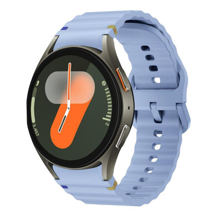 Wave Pattern Stitched Silicone Watch Band, For Samsung Galaxy Watch 7 40 / 44mm, For Samsung Galaxy Watch 6 Classic, For Samsung Galaxy Watch 6 40 / 44mm, For Samsung Galaxy Watch 5 40 / 44mm - DealBuddy