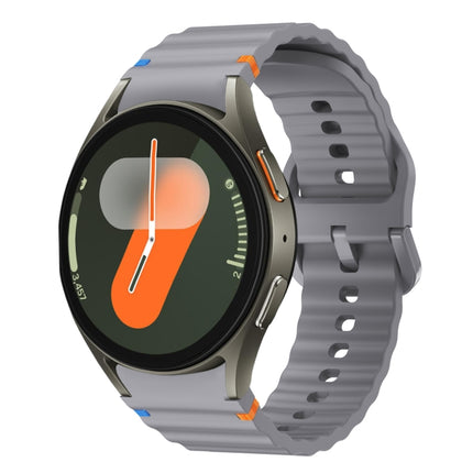 Wave Pattern Stitched Silicone Watch Band, For Samsung Galaxy Watch 7 40 / 44mm, For Samsung Galaxy Watch 6 Classic, For Samsung Galaxy Watch 6 40 / 44mm, For Samsung Galaxy Watch 5 40 / 44mm - DealBuddy
