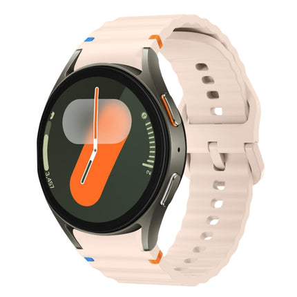Wave Pattern Stitched Silicone Watch Band, For Samsung Galaxy Watch 7 40 / 44mm, For Samsung Galaxy Watch 6 Classic, For Samsung Galaxy Watch 6 40 / 44mm, For Samsung Galaxy Watch 5 40 / 44mm - DealBuddy
