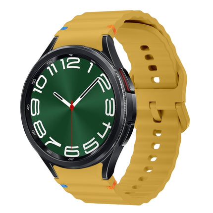 Wave Pattern Stitched Silicone Watch Band, For Samsung Galaxy Watch 7 40 / 44mm, For Samsung Galaxy Watch 6 Classic, For Samsung Galaxy Watch 6 40 / 44mm, For Samsung Galaxy Watch 5 40 / 44mm - DealBuddy