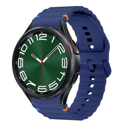 Wave Pattern Stitched Silicone Watch Band, For Samsung Galaxy Watch 7 40 / 44mm, For Samsung Galaxy Watch 6 Classic, For Samsung Galaxy Watch 6 40 / 44mm, For Samsung Galaxy Watch 5 40 / 44mm - DealBuddy