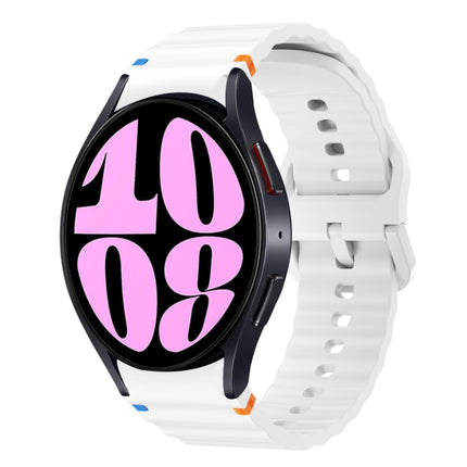 Wave Pattern Stitched Silicone Watch Band, For Samsung Galaxy Watch 7 40 / 44mm, For Samsung Galaxy Watch 6 Classic, For Samsung Galaxy Watch 6 40 / 44mm, For Samsung Galaxy Watch 5 40 / 44mm - DealBuddy