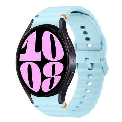 Wave Pattern Stitched Silicone Watch Band, For Samsung Galaxy Watch 7 40 / 44mm, For Samsung Galaxy Watch 6 Classic, For Samsung Galaxy Watch 6 40 / 44mm, For Samsung Galaxy Watch 5 40 / 44mm - DealBuddy