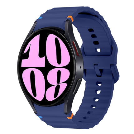 Wave Pattern Stitched Silicone Watch Band, For Samsung Galaxy Watch 7 40 / 44mm, For Samsung Galaxy Watch 6 Classic, For Samsung Galaxy Watch 6 40 / 44mm, For Samsung Galaxy Watch 5 40 / 44mm - DealBuddy