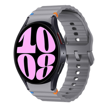 Wave Pattern Stitched Silicone Watch Band, For Samsung Galaxy Watch 7 40 / 44mm, For Samsung Galaxy Watch 6 Classic, For Samsung Galaxy Watch 6 40 / 44mm, For Samsung Galaxy Watch 5 40 / 44mm - DealBuddy