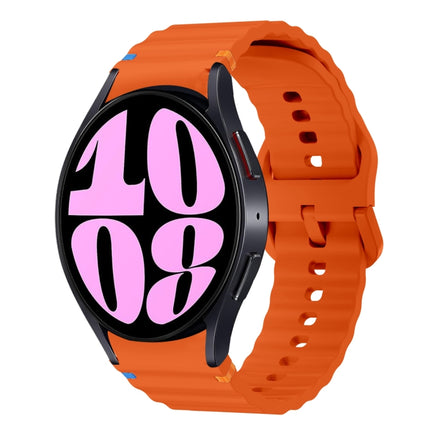 Wave Pattern Stitched Silicone Watch Band, For Samsung Galaxy Watch 7 40 / 44mm, For Samsung Galaxy Watch 6 Classic, For Samsung Galaxy Watch 6 40 / 44mm, For Samsung Galaxy Watch 5 40 / 44mm - DealBuddy