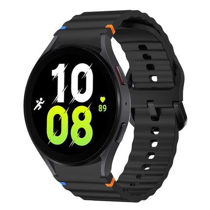 Wave Pattern Stitched Silicone Watch Band, For Samsung Galaxy Watch 7 40 / 44mm, For Samsung Galaxy Watch 6 Classic, For Samsung Galaxy Watch 6 40 / 44mm, For Samsung Galaxy Watch 5 40 / 44mm - DealBuddy
