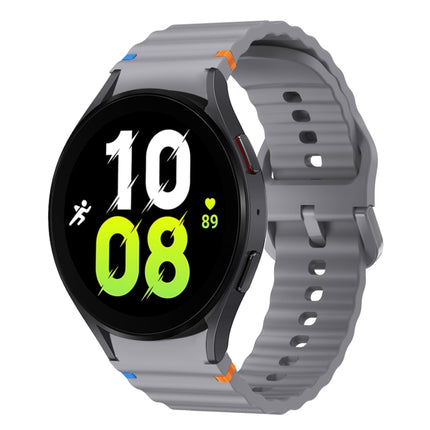 Wave Pattern Stitched Silicone Watch Band, For Samsung Galaxy Watch 7 40 / 44mm, For Samsung Galaxy Watch 6 Classic, For Samsung Galaxy Watch 6 40 / 44mm, For Samsung Galaxy Watch 5 40 / 44mm - DealBuddy