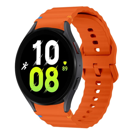 Wave Pattern Stitched Silicone Watch Band, For Samsung Galaxy Watch 7 40 / 44mm, For Samsung Galaxy Watch 6 Classic, For Samsung Galaxy Watch 6 40 / 44mm, For Samsung Galaxy Watch 5 40 / 44mm - DealBuddy