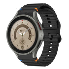 Wave Pattern Stitched Silicone Watch Band